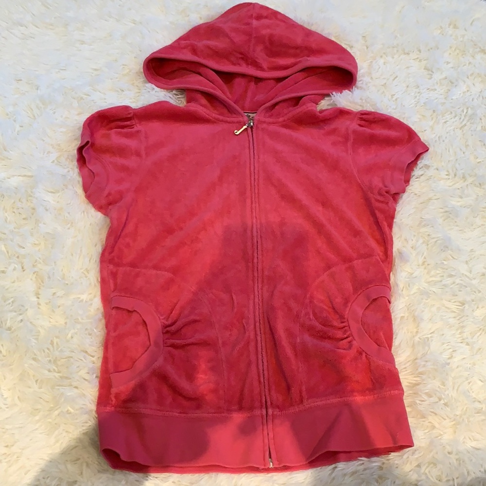 Juicy Couture Terry Cloth Cap Sleeves Hoodie